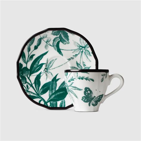 gucci koffie|Gucci green herbarium cups.